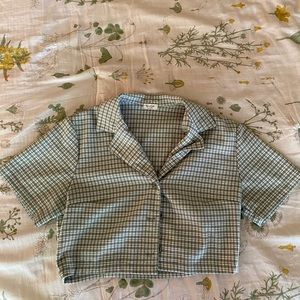 Brandy Melville Plaid Vivian Top
